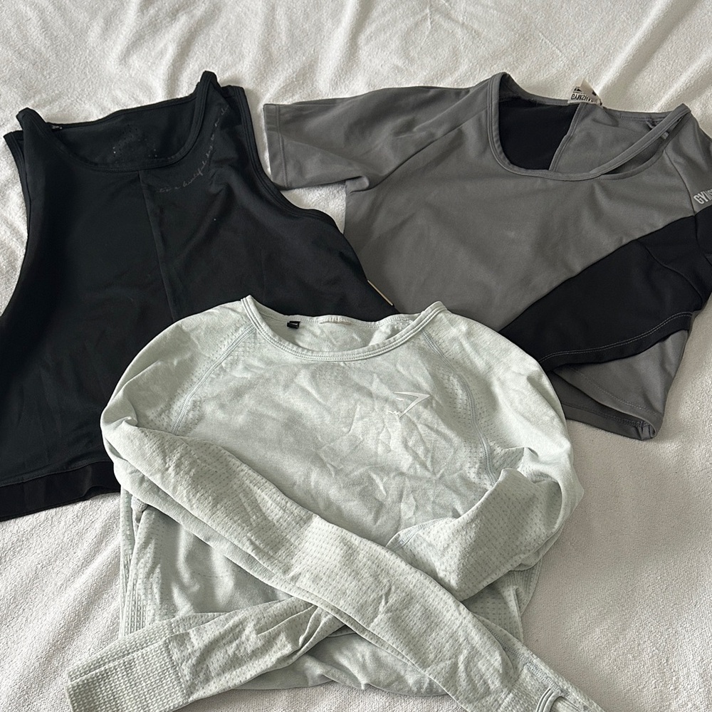 Gymshark lot of 3 tops